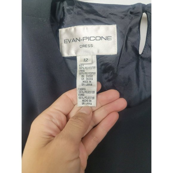 Evan-Picone Dress Fully Lined Black Blouse and Shirt Set Size 12 Elastic Waist - Picture 3 of 8